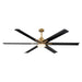 72" Bankston Modern DC Motor Downrod Mount Reversible Ceiling Fan with Lighting and Remote Control - Sweatfully