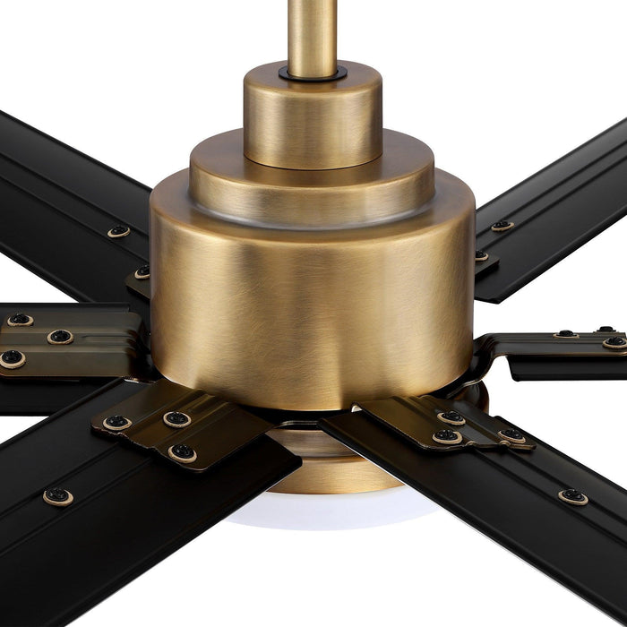 72" Bankston Modern DC Motor Downrod Mount Reversible Ceiling Fan with Lighting and Remote Control - Sweatfully