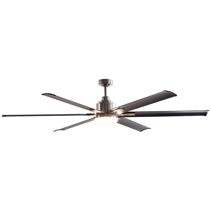 72" Bankston Modern DC Motor Downrod Mount Reversible Ceiling Fan with Lighting and Remote Control - Sweatfully
