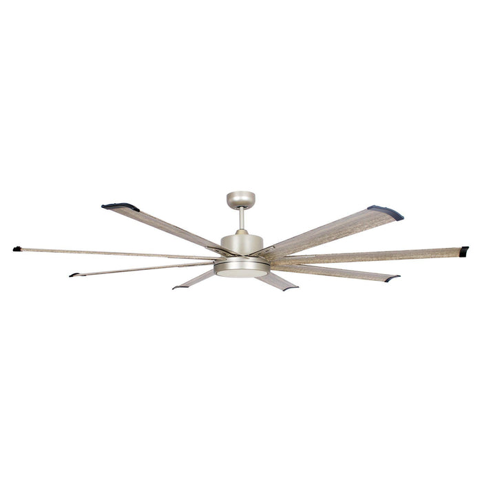 72" Bankston Modern Satin Nickel DC Motor Downrod Mount Ceiling Fan with LED Lighting and Remote Control - Sweatfully