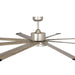 72" Bankston Modern Satin Nickel DC Motor Downrod Mount Ceiling Fan with LED Lighting and Remote Control - Sweatfully