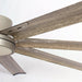 72" Bankston Modern Satin Nickel DC Motor Downrod Mount Ceiling Fan with LED Lighting and Remote Control - Sweatfully
