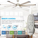 72" Bankston Modern Satin Nickel DC Motor Downrod Mount Ceiling Fan with LED Lighting and Remote Control - Sweatfully