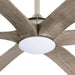 72" Jaydn Farmhouse Satin Nickel DC Motor Downrod Mount Reversible Ceiling Fan with Lighting and Remote Control - Sweatfully