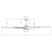72" Jaydn Farmhouse Satin Nickel DC Motor Downrod Mount Reversible Ceiling Fan with Lighting and Remote Control - Sweatfully