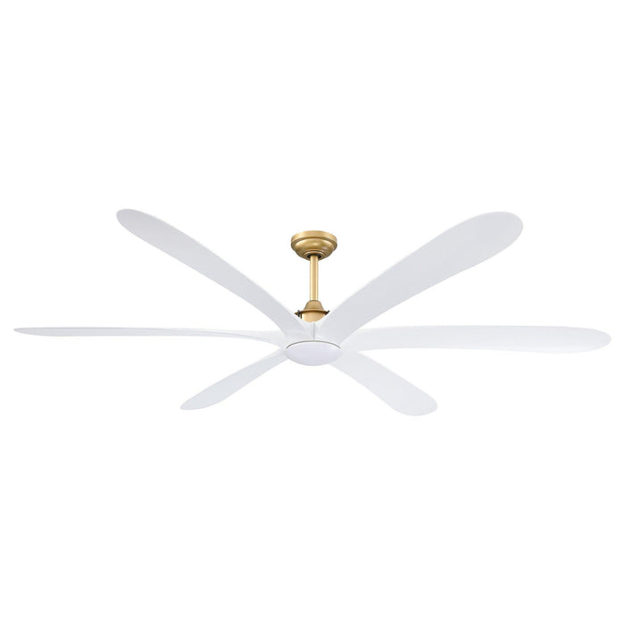 72" Jaydn Farmhouse Satin Nickel DC Motor Downrod Mount Reversible Ceiling Fan with Lighting and Remote Control - Sweatfully