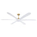 72" Jaydn Farmhouse Satin Nickel DC Motor Downrod Mount Reversible Ceiling Fan with Lighting and Remote Control - Sweatfully