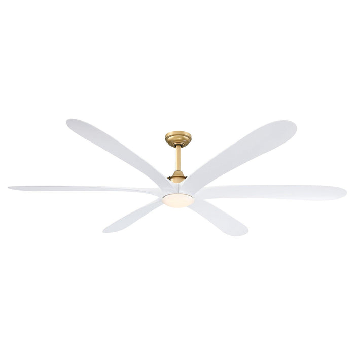 72" Jaydn Farmhouse Satin Nickel DC Motor Downrod Mount Reversible Ceiling Fan with Lighting and Remote Control - Sweatfully
