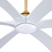72" Jaydn Farmhouse Satin Nickel DC Motor Downrod Mount Reversible Ceiling Fan with Lighting and Remote Control - Sweatfully