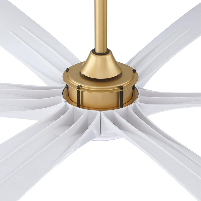 72" Jaydn Farmhouse Satin Nickel DC Motor Downrod Mount Reversible Ceiling Fan with Lighting and Remote Control - Sweatfully