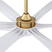 72" Jaydn Farmhouse Satin Nickel DC Motor Downrod Mount Reversible Ceiling Fan with Lighting and Remote Control - Sweatfully