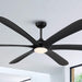 72" Jaydn Farmhouse Satin Nickel DC Motor Downrod Mount Reversible Ceiling Fan with Lighting and Remote Control - Sweatfully