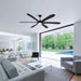 72" Jaydn Farmhouse Satin Nickel DC Motor Downrod Mount Reversible Ceiling Fan with Lighting and Remote Control - Sweatfully