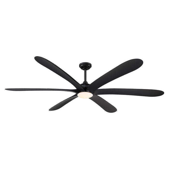 72" Jaydn Farmhouse Satin Nickel DC Motor Downrod Mount Reversible Ceiling Fan with Lighting and Remote Control - Sweatfully