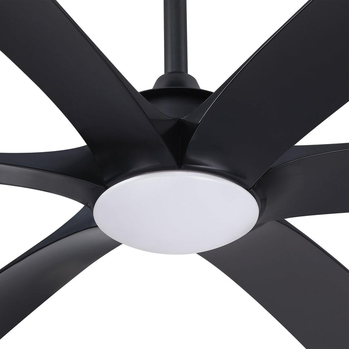 72" Jaydn Farmhouse Satin Nickel DC Motor Downrod Mount Reversible Ceiling Fan with Lighting and Remote Control - Sweatfully