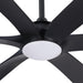 72" Jaydn Farmhouse Satin Nickel DC Motor Downrod Mount Reversible Ceiling Fan with Lighting and Remote Control - Sweatfully