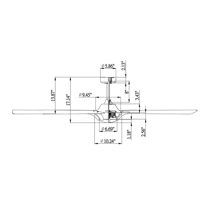 72" Farmhouse DC Motor Brushed Nickel Downrod Mount Reversible Ceiling Fan with Remote Control - Sweatfully