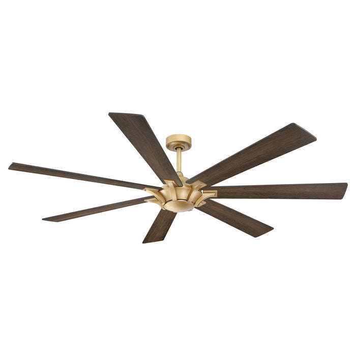 72" Farmhouse DC Motor Brushed Nickel Downrod Mount Reversible Ceiling Fan with Remote Control - Sweatfully