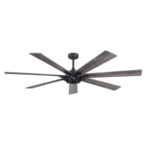 72" Farmhouse DC Motor Brushed Nickel Downrod Mount Reversible Ceiling Fan with Remote Control - Sweatfully