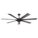72" Farmhouse DC Motor Brushed Nickel Downrod Mount Reversible Ceiling Fan with Remote Control - Sweatfully