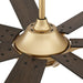 72" Farmhouse DC Motor Brushed Nickel Downrod Mount Reversible Ceiling Fan with Remote Control - Sweatfully