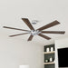 72" Farmhouse DC Motor Brushed Nickel Downrod Mount Reversible Ceiling Fan with Remote Control - Sweatfully