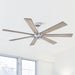 72" Farmhouse DC Motor Brushed Nickel Downrod Mount Reversible Ceiling Fan with Remote Control - Sweatfully