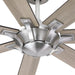 72" Farmhouse DC Motor Brushed Nickel Downrod Mount Reversible Ceiling Fan with Remote Control - Sweatfully