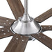 72" Farmhouse DC Motor Brushed Nickel Downrod Mount Reversible Ceiling Fan with Remote Control - Sweatfully