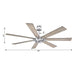 72" Farmhouse DC Motor Brushed Nickel Downrod Mount Reversible Ceiling Fan with Remote Control - Sweatfully