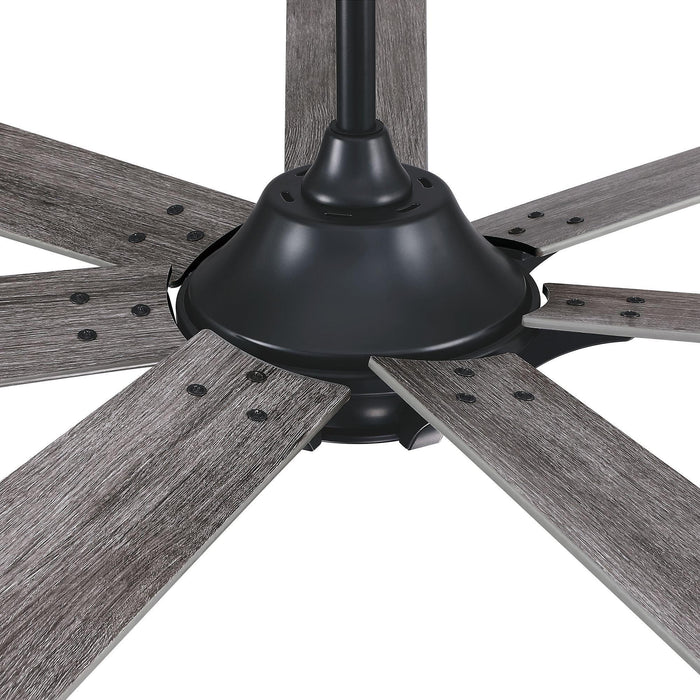 72" Farmhouse DC Motor Brushed Nickel Downrod Mount Reversible Ceiling Fan with Remote Control - Sweatfully
