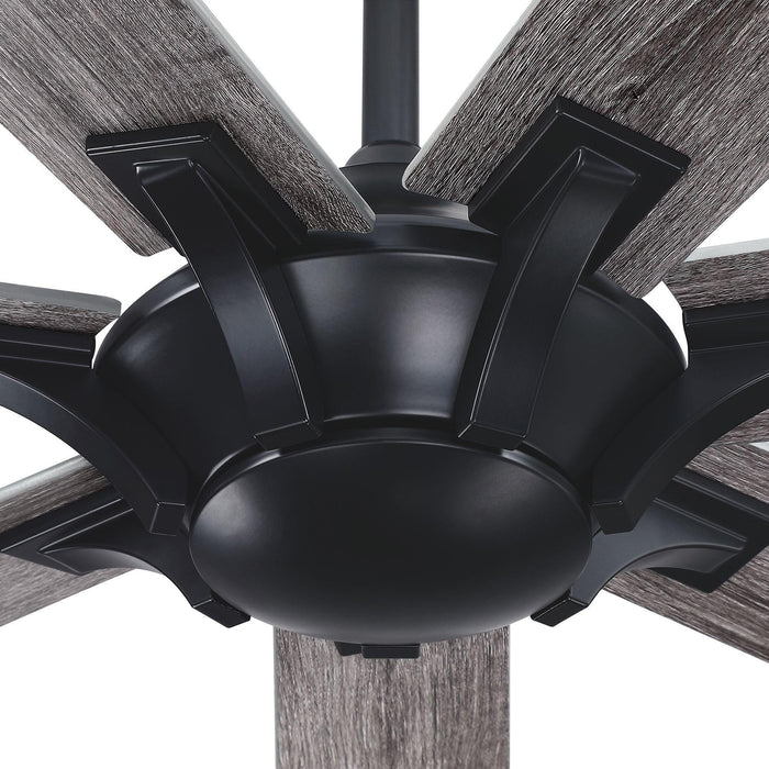 72" Farmhouse DC Motor Brushed Nickel Downrod Mount Reversible Ceiling Fan with Remote Control - Sweatfully