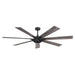 72" Farmhouse DC Motor Brushed Nickel Downrod Mount Reversible Ceiling Fan with Remote Control - Sweatfully