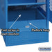 Salsbury 24" Wide Vented Gear Metal Locker - 6 Feet High - 24 Inches Deep - Blue - Assembled - Sweatfully