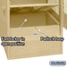 Salsbury 24" Wide Vented Gear Metal Locker - 6 Feet High - 24 Inches Deep - Tan - Assembled - Sweatfully