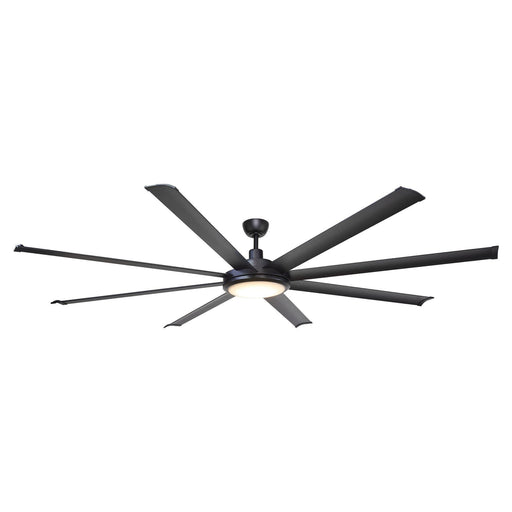 75" Industrial DC Motor Downrod Mount Reversible Ceiling Fan with Lighting and Remote Control - Sweatfully