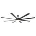 75" Industrial DC Motor Downrod Mount Reversible Ceiling Fan with Lighting and Remote Control - Sweatfully