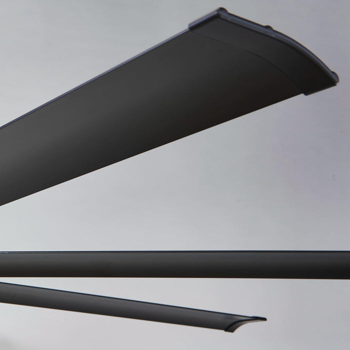75" Industrial DC Motor Downrod Mount Reversible Ceiling Fan with Lighting and Remote Control - Sweatfully