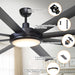 75" Industrial DC Motor Downrod Mount Reversible Ceiling Fan with Lighting and Remote Control - Sweatfully