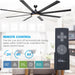 75" Industrial DC Motor Downrod Mount Reversible Ceiling Fan with Lighting and Remote Control - Sweatfully