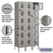 Salsbury 12" Wide Six Tier Box Style Vented Metal Locker - 3 Wide - 6 Feet High - 15 Inches Deep - Gray - Unassembled - Sweatfully