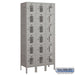 Salsbury 12" Wide Six Tier Box Style Vented Metal Locker - 3 Wide - 6 Feet High - 15 Inches Deep - Gray - Unassembled - Sweatfully