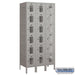 Salsbury 12" Wide Six Tier Box Style Vented Metal Locker - 3 Wide - 6 Feet High - 18 Inches Deep - Gray - Unassembled - Sweatfully