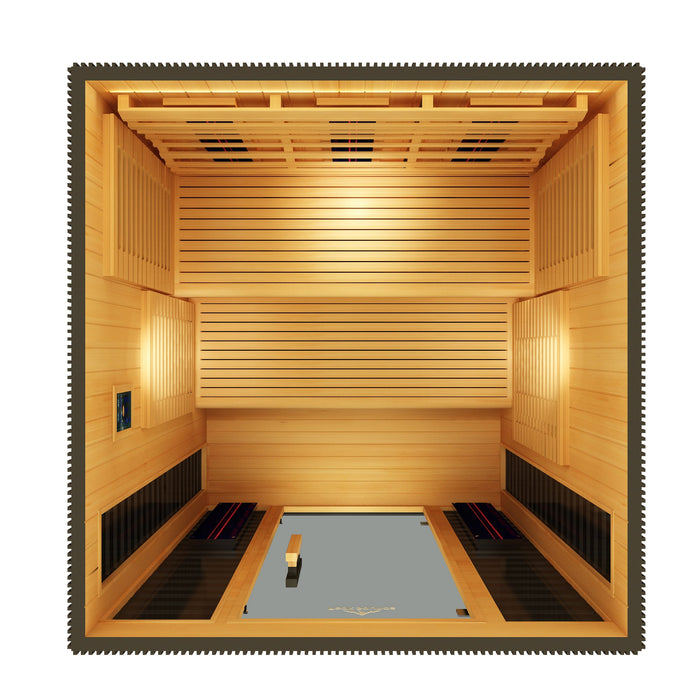 Peak Saunas Kilimanjaro 5-Person Outdoor Full Spectrum Infrared Sauna with Smart WiFi App Control - Sweatfully