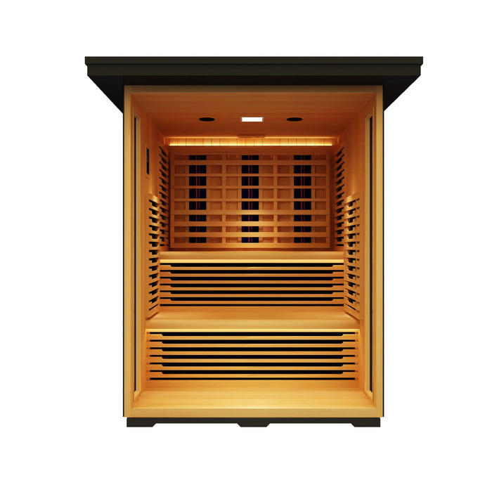 Peak Saunas Kilimanjaro 5-Person Outdoor Full Spectrum Infrared Sauna with Smart WiFi App Control - Sweatfully
