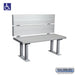 Salsbury Aluminum ADA Locker Bench with back support - 42 Inches Wide - Sweatfully