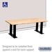 Wood ADA Locker Bench - 48 Inches Wide - Light Finish - Sweatfully