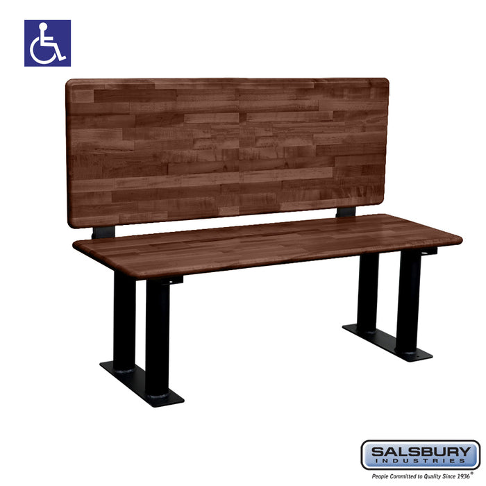 Salsbury Wood ADA Locker Bench with back support