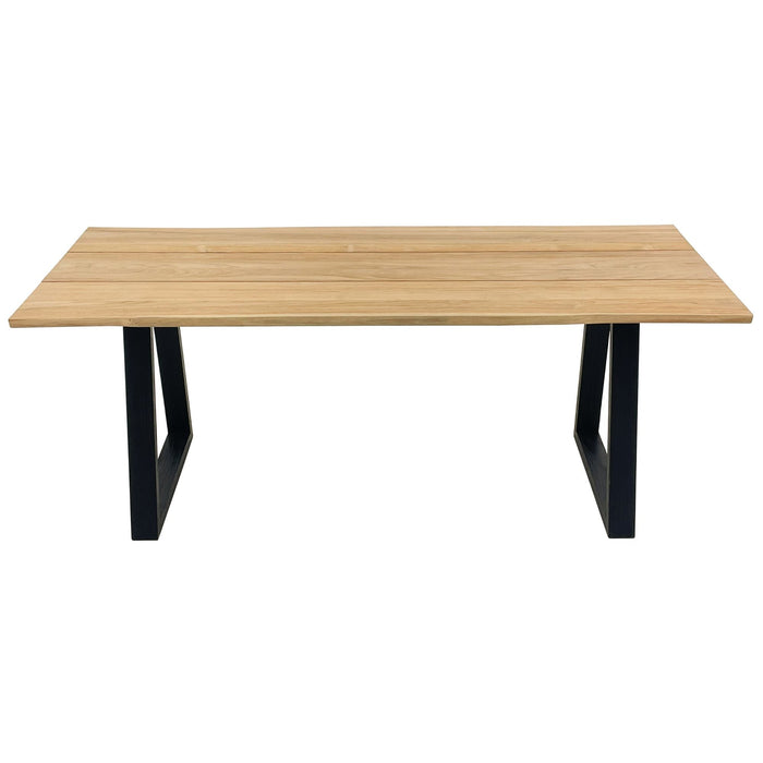Ubud Natural Teak 4-6 Person Indoor or Outdoor Dining Table - 79" - Sweatfully