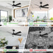 48" DC Motor 5 Blades Modern Downrod Mount Ceiling Fan - Sweatfully